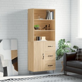 High oak-colored plywood sideboard 69.5x34x180 cm by vidaXL, Sideboards - Ref: Foro24-3189440, Price: 152,68 €, Discount: %