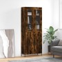 Aparador alto madera contrachapada roble ahumado 69,5x34x180 cm de vidaXL, Aparadores - Ref: Foro24-3198222, Precio: 169,06 €...