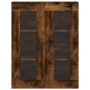 Aparador alto madera contrachapada roble ahumado 69,5x34x180 cm de vidaXL, Aparadores - Ref: Foro24-3198222, Precio: 169,06 €...