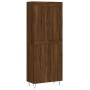 Aparador alto madera contrachapada marrón roble 69,5x34x180 cm de vidaXL, Aparadores - Ref: Foro24-3199592, Precio: 136,99 €,...