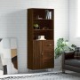 Tall oak brown plywood sideboard 69.5x34x180 cm by vidaXL, Sideboards - Ref: Foro24-3189444, Price: 149,23 €, Discount: %