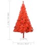 Árbol de Navidad artificial con LEDs y soporte PVC rojo 180 cm de vidaXL, Arboles de navidad - Ref: Foro24-3077428, Precio: 4...