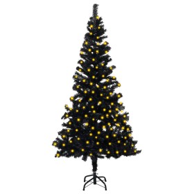 Árbol de Navidad artificial con LEDs y soporte PVC negro 150 cm de vidaXL, Arboles de navidad - Ref: Foro24-3077417, Precio: ...