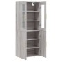 Aparador alto madera contrachapada gris sonoma 69,5x34x180 cm de vidaXL, Aparadores - Ref: Foro24-3198207, Precio: 169,67 €, ...