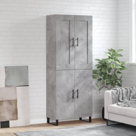 Concrete gray plywood tall sideboard 69.5x34x180 cm by vidaXL, Sideboards - Ref: Foro24-3199581, Price: 156,74 €, Discount: %