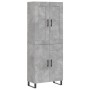 Aparador alto madera contrachapada gris hormigón 69,5x34x180 cm de vidaXL, Aparadores - Ref: Foro24-3199581, Precio: 156,67 €...