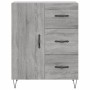 Aparador alto madera contrachapada gris sonoma 69,5x34x180 cm de vidaXL, Aparadores - Ref: Foro24-3189443, Precio: 149,69 €, ...