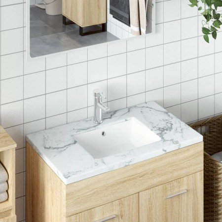 Rectangular white ceramic bathroom sink 46.5x35x18 cm by vidaXL, Sinks - Ref: Foro24-153731, Price: 51,98 €, Discount: %