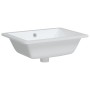 Lavabo de baño rectangular cerámica blanco 46,5x35x18 cm de vidaXL, Lavabos - Ref: Foro24-153731, Precio: 54,97 €, Descuento: %