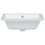 Lavabo de baño rectangular cerámica blanco 46,5x35x18 cm de vidaXL, Lavabos - Ref: Foro24-153731, Precio: 54,97 €, Descuento: %