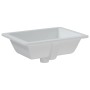 Lavabo de baño rectangular cerámica blanco 46,5x35x18 cm de vidaXL, Lavabos - Ref: Foro24-153731, Precio: 54,97 €, Descuento: %