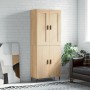 Aparador alto madera contrachapada color roble 69,5x34x180 cm de vidaXL, Aparadores - Ref: Foro24-3199572, Precio: 167,89 €, ...