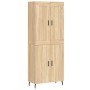 Aparador alto madera contrachapada color roble 69,5x34x180 cm de vidaXL, Aparadores - Ref: Foro24-3199572, Precio: 167,89 €, ...