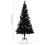 Árbol de Navidad artificial con LEDs y soporte PVC negro 150 cm de vidaXL, Arboles de navidad - Ref: Foro24-3077417, Precio: ...