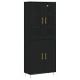 Aparador alto madera contrachapada negro 69,5x34x180 cm de vidaXL, Aparadores - Ref: Foro24-3198202, Precio: 165,59 €, Descue...