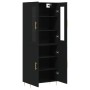 Aparador alto madera contrachapada negro 69,5x34x180 cm de vidaXL, Aparadores - Ref: Foro24-3198202, Precio: 165,59 €, Descue...