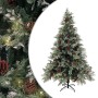 Christmas tree with lights and pine cones PVC PE green and white 150 cm by vidaXL, Christmas trees - Ref: Foro24-3094564, Pri...