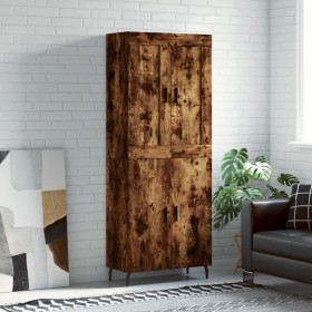 Aparador alto madera contrachapada roble ahumado 69,5x34x180 cm de vidaXL, Aparadores - Ref: Foro24-3199574, Precio: 169,99 €...