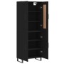 Aparador alto madera contrachapada negro 69,5x34x180 cm de vidaXL, Aparadores - Ref: Foro24-3199578, Precio: 185,49 €, Descue...