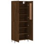 Aparador alto madera contrachapada marrón roble 69,5x34x180 cm de vidaXL, Aparadores - Ref: Foro24-3199576, Precio: 174,58 €,...