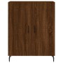 Aparador alto madera contrachapada marrón roble 69,5x34x180 cm de vidaXL, Aparadores - Ref: Foro24-3199576, Precio: 174,58 €,...