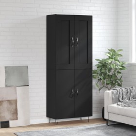 Aparador alto madera contrachapada negro 69,5x34x180 cm de vidaXL, Aparadores - Ref: Foro24-3199586, Precio: 154,99 €, Descue...