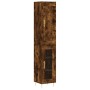 Aparador alto madera de ingeniería roble ahumado 34,5x34x180 cm de vidaXL, Aparadores - Ref: Foro24-3200382, Precio: 94,55 €,...