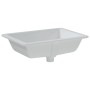 Lavabo de baño rectangular cerámica blanco 55,5x40x18,5 cm de vidaXL, Lavabos - Ref: Foro24-153733, Precio: 88,48 €, Descuent...