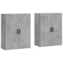 Armario de pared 2 unidades gris hormigón 69,5x34x90 cm de vidaXL, Aparadores - Ref: Foro24-3195623, Precio: 142,24 €, Descue...