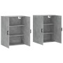 Armario de pared 2 unidades gris hormigón 69,5x34x90 cm de vidaXL, Aparadores - Ref: Foro24-3195623, Precio: 142,24 €, Descue...