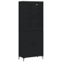 Aparador alto madera contrachapada negro 69,5x34x180 cm de vidaXL, Aparadores - Ref: Foro24-3198210, Precio: 172,38 €, Descue...