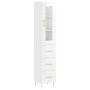 Aparador alto madera contrachapada blanco brillo 34,5x34x180 cm de vidaXL, Aparadores - Ref: Foro24-3199227, Precio: 122,77 €...