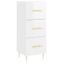 Aparador alto madera contrachapada blanco brillo 34,5x34x180 cm de vidaXL, Aparadores - Ref: Foro24-3199227, Precio: 122,77 €...