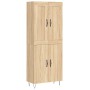 Aparador alto madera contrachapada color roble 69,5x34x180 cm de vidaXL, Aparadores - Ref: Foro24-3199588, Precio: 132,37 €, ...