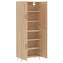 Aparador alto madera contrachapada color roble 69,5x34x180 cm de vidaXL, Aparadores - Ref: Foro24-3199588, Precio: 132,37 €, ...