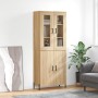 Aparador alto madera contrachapada color roble 69,5x34x180 cm de vidaXL, Aparadores - Ref: Foro24-3198220, Precio: 157,99 €, ...