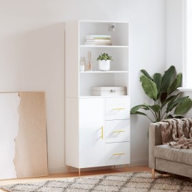 High glossy white plywood sideboard 69.5x34x180 cm by vidaXL, Sideboards - Ref: Foro24-3189431, Price: 145,99 €, Discount: %