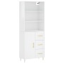 High glossy white plywood sideboard 69.5x34x180 cm by vidaXL, Sideboards - Ref: Foro24-3189431, Price: 145,08 €, Discount: %