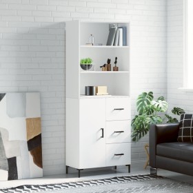 Tall white plywood sideboard 69.5x34x180 cm by vidaXL, Sideboards - Ref: Foro24-3189445, Price: 159,99 €, Discount: %