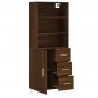 Tall oak brown plywood sideboard 69.5x34x180 cm by vidaXL, Sideboards - Ref: Foro24-3189436, Price: 150,73 €, Discount: %