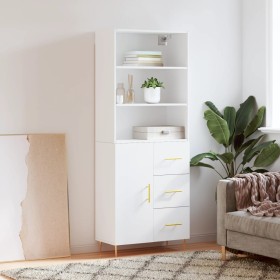 Tall white plywood sideboard 69.5x34x180 cm by vidaXL, Sideboards - Ref: Foro24-3189429, Price: 146,22 €, Discount: %