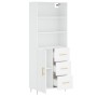 Tall white plywood sideboard 69.5x34x180 cm by vidaXL, Sideboards - Ref: Foro24-3189429, Price: 147,22 €, Discount: %