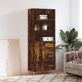 Tall smoked oak plywood sideboard 69.5x34x180 cm by vidaXL, Sideboards - Ref: Foro24-3189434, Price: 145,58 €, Discount: %