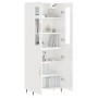 Aparador alto madera contrachapada blanco brillo 69,5x34x180 cm de vidaXL, Aparadores - Ref: Foro24-3198195, Precio: 185,43 €...