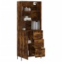 Aparador alto madera contrachapada roble ahumado 69,5x34x180 cm de vidaXL, Aparadores - Ref: Foro24-3189458, Precio: 158,26 €...