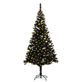 Künstlicher Weihnachtsbaum mit LEDs und schwarzem Träger 210 cm PVC von vidaXL, Weihnachtsbäume - Ref: Foro24-3077419, Preis:...