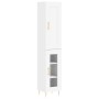 White engineered wood tall sideboard 34.5x34x180 cm by vidaXL, Sideboards - Ref: Foro24-3200377, Price: 95,99 €, Discount: %