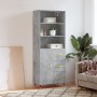 Concrete gray plywood tall sideboard 69.5x34x180 cm by vidaXL, Sideboards - Ref: Foro24-3189425, Price: 147,85 €, Discount: %