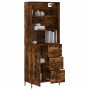 Tall smoked oak plywood sideboard 69.5x34x180 cm by vidaXL, Sideboards - Ref: Foro24-3189450, Price: 153,91 €, Discount: %