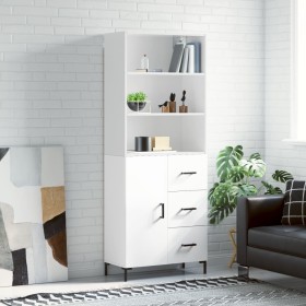 High glossy white plywood sideboard 69.5x34x180 cm by vidaXL, Sideboards - Ref: Foro24-3189447, Price: 151,99 €, Discount: %